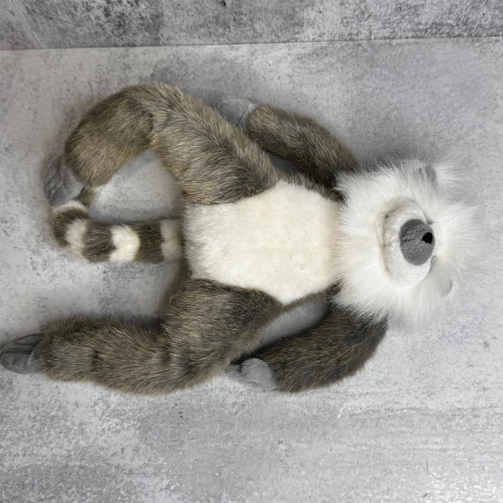 Manhattan Toy Company Vintage 1997 Lemur Monkey Long Limbs Plush 16in Brown Grey